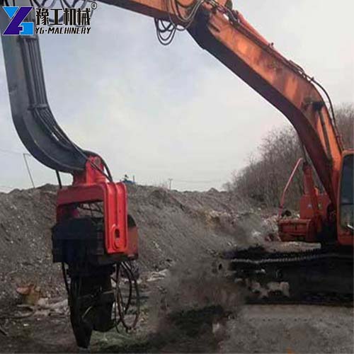 excavator mounted pile hammer