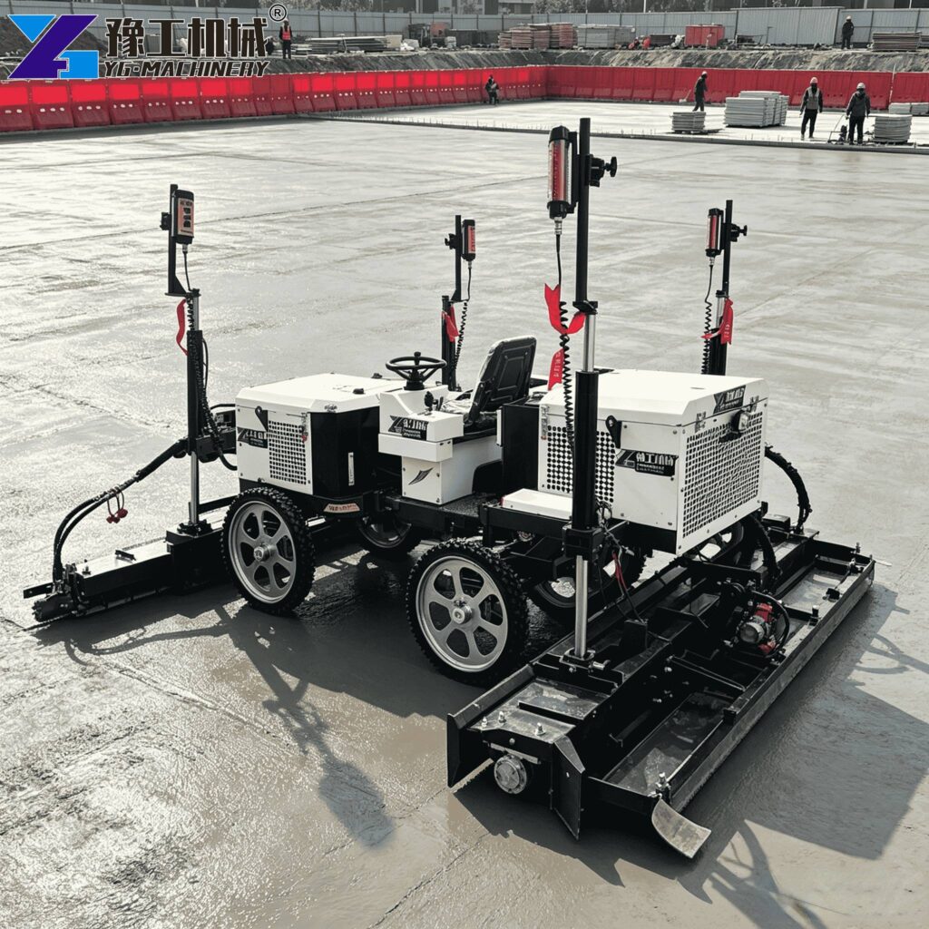 concrete levelling machine on site