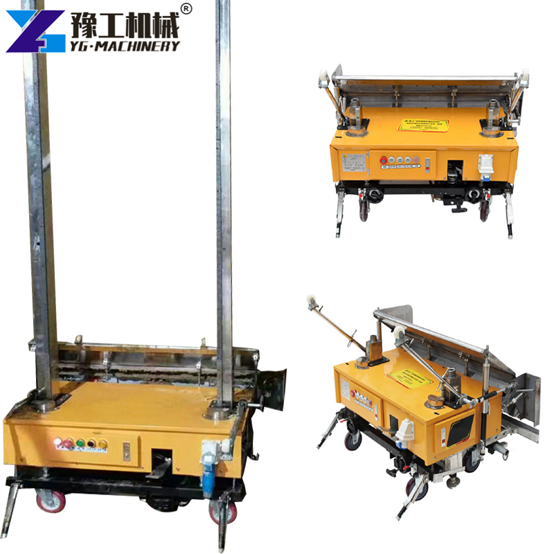 house plastering machine working