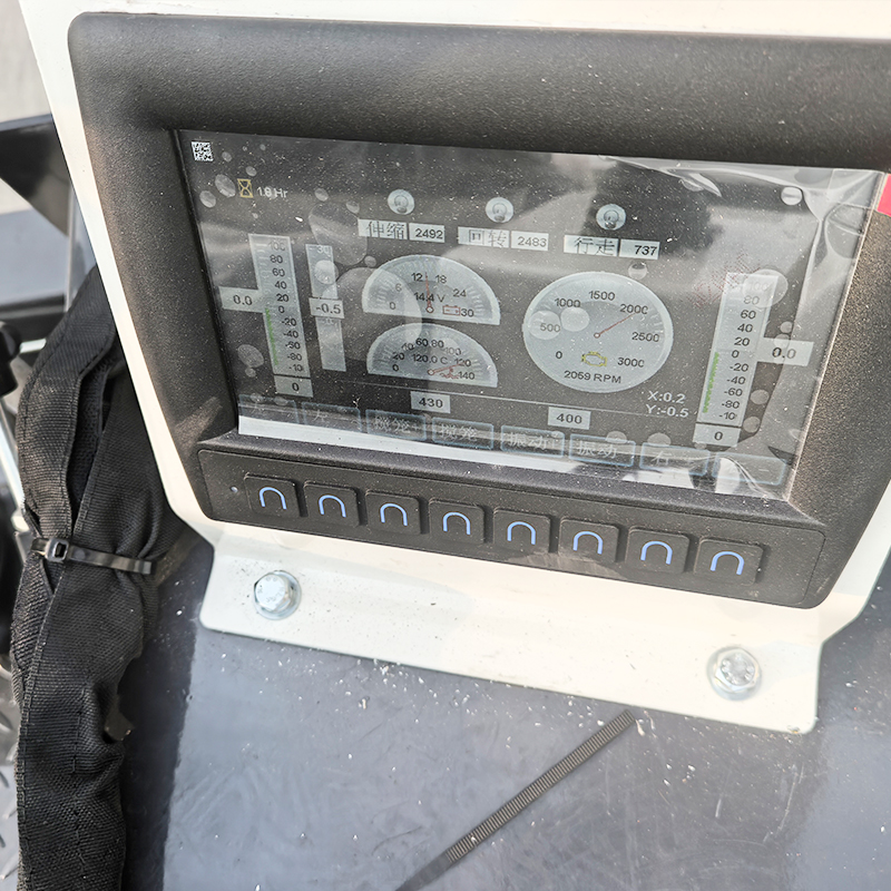 laser screed machine control panel