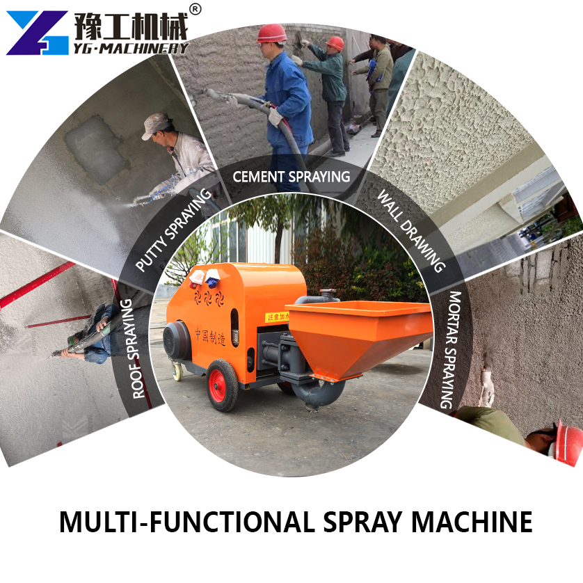 portable cement plaster spray machine