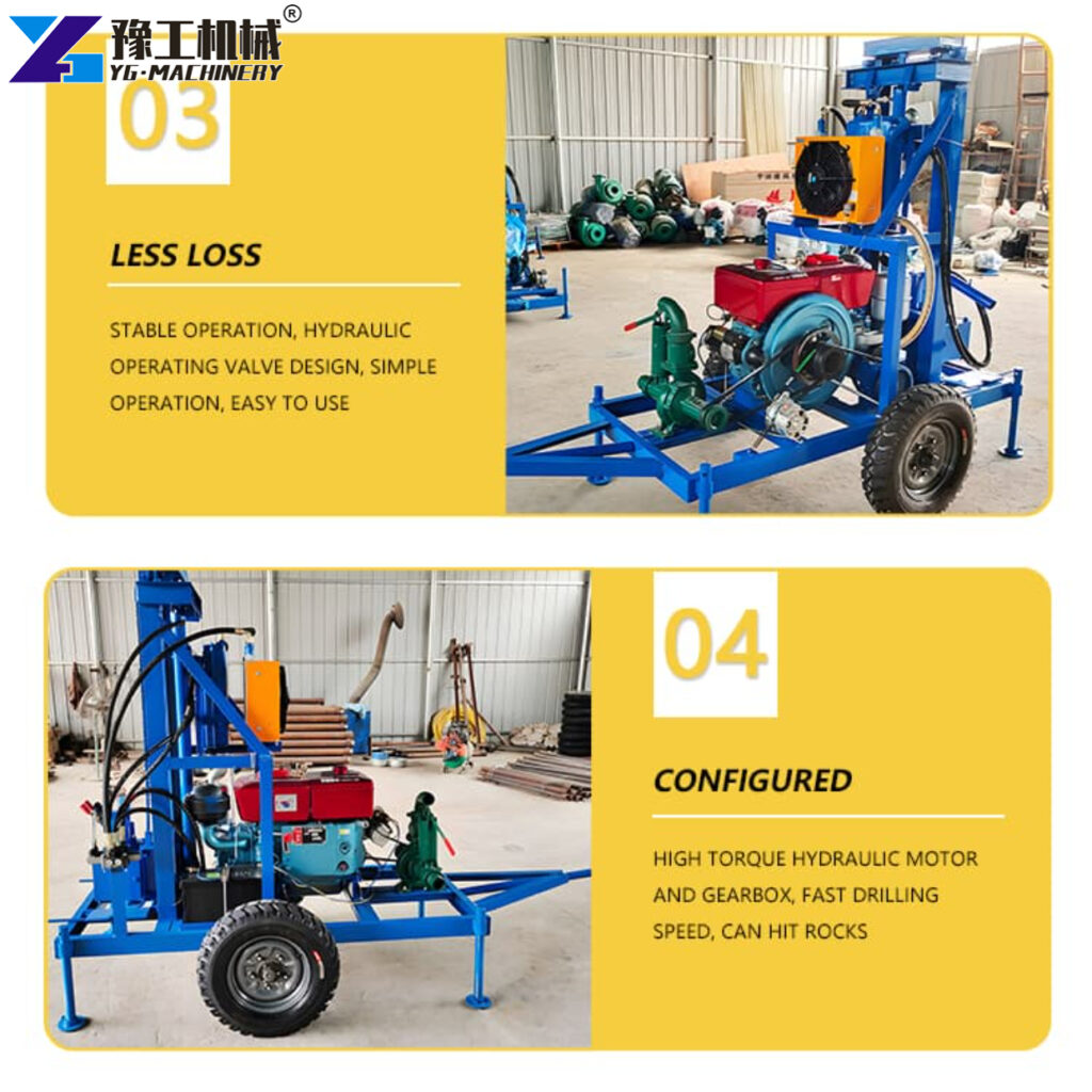 portable well drill water pump