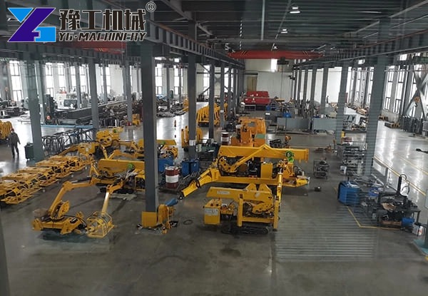 spider crane display at showroom