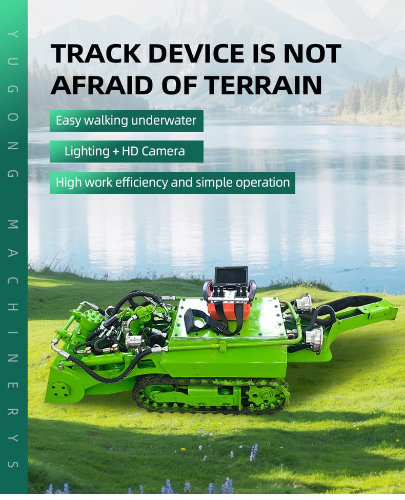 underwater pipeline cleaning robot operation