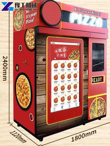 vending machine pizza display