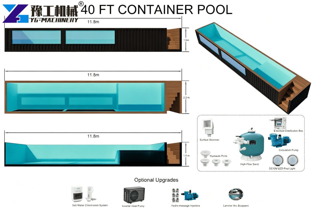 40ft prefab swimming pool