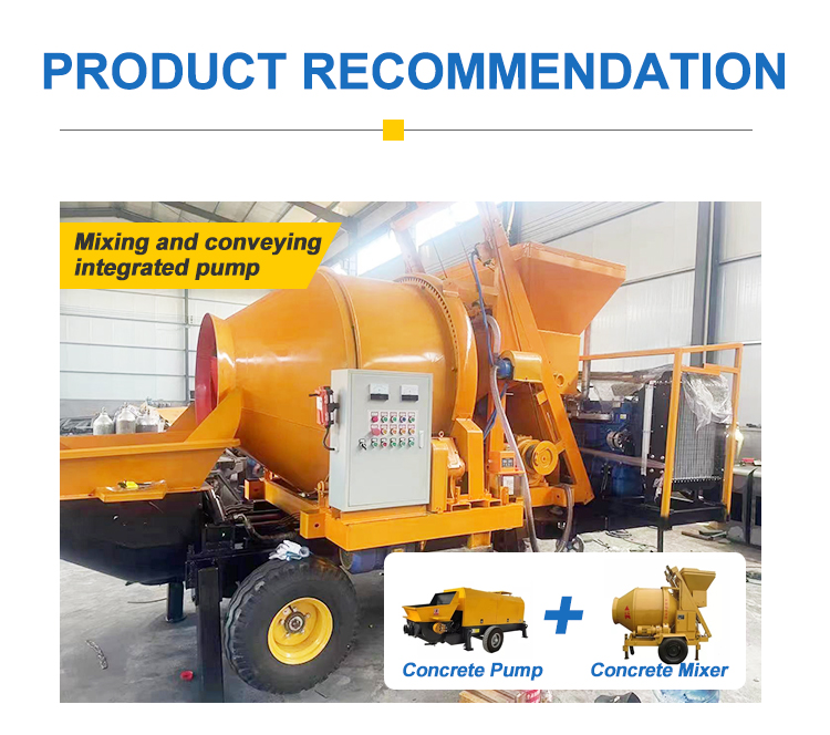 concrete mixer with pump