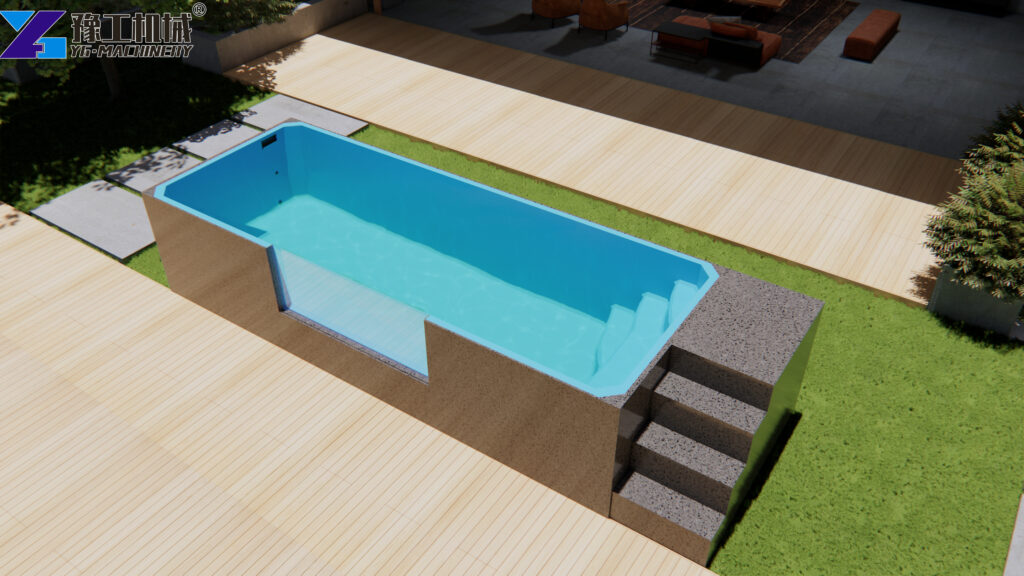 hotel backyard container pool