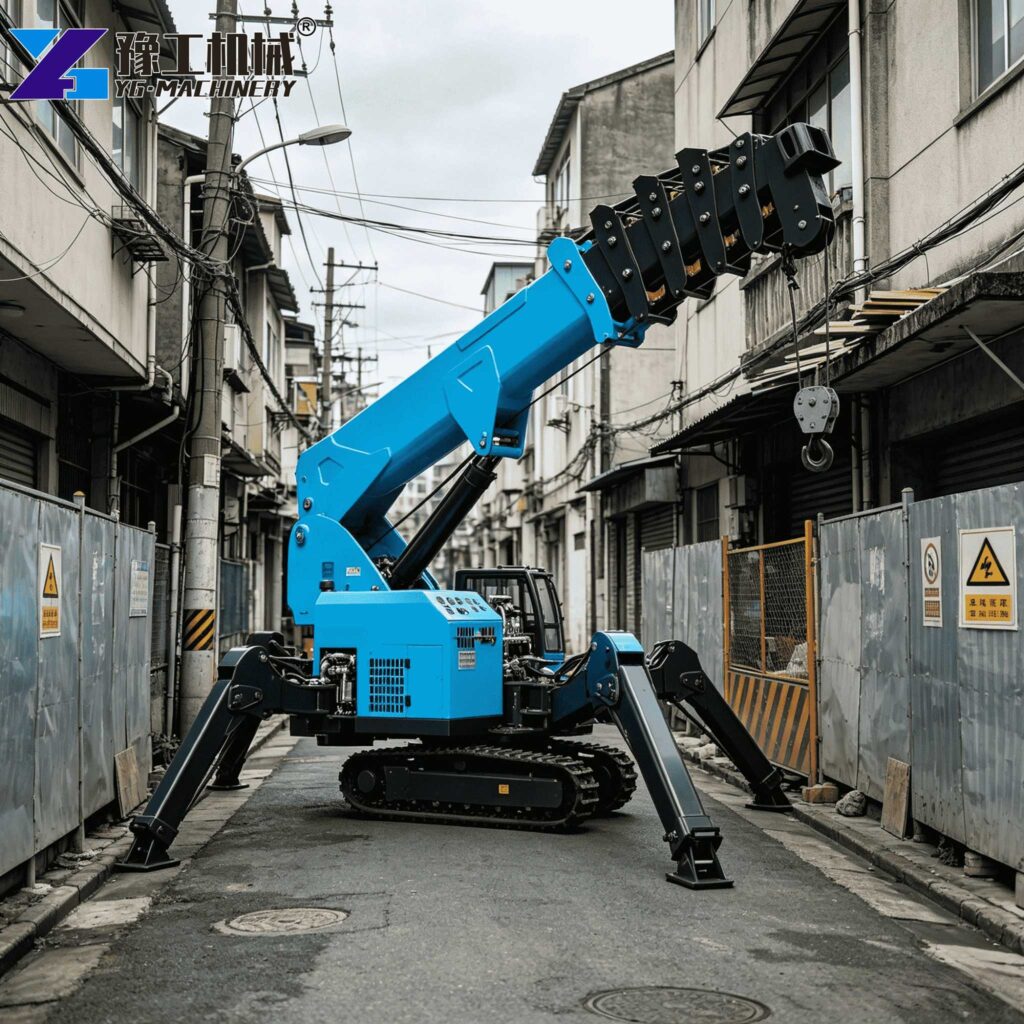 hydraulic outrigger mini crane