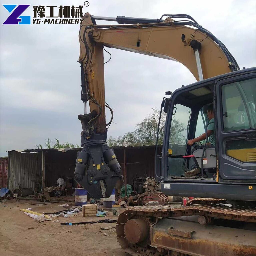 scrap metal shear for recycling yard