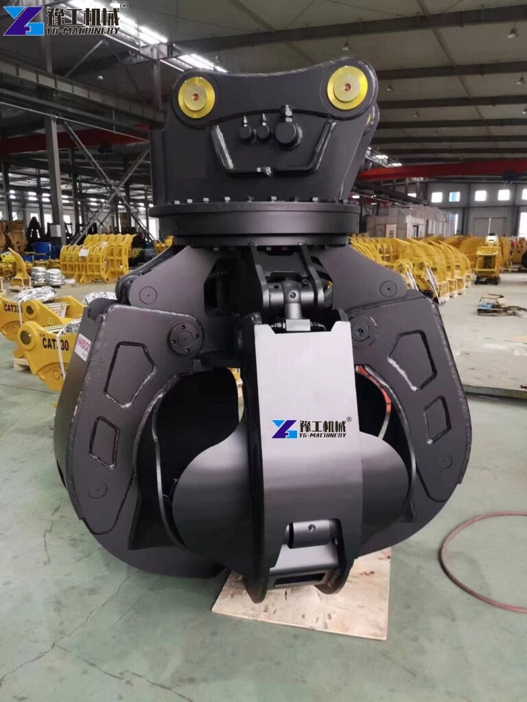 excavator peel grapple